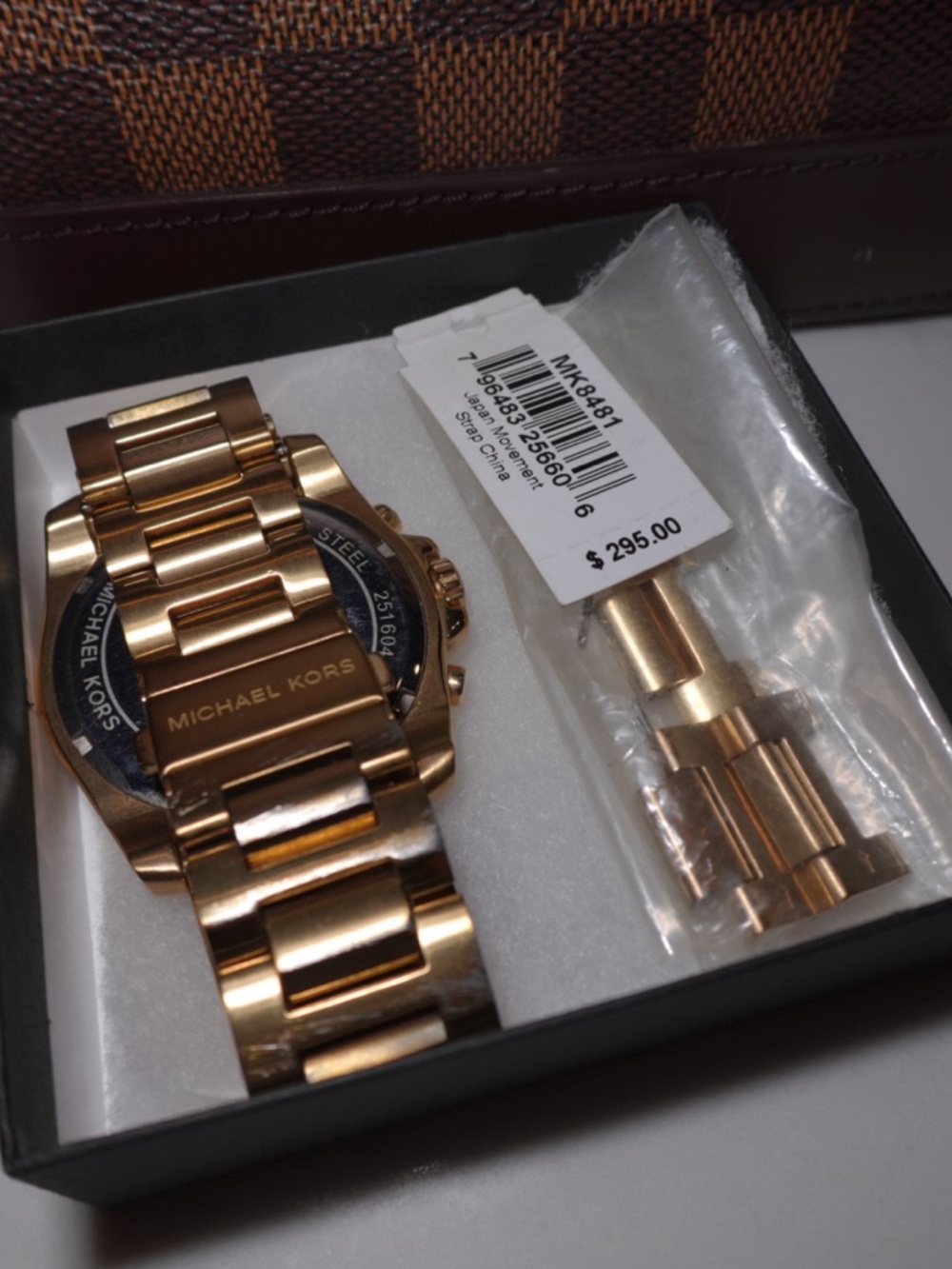 Michael Kors Gold and Black Chronograph Bracelet Watch - Picture 6 of 7